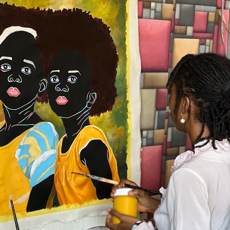 Esther Oyeyemi - The artist at work