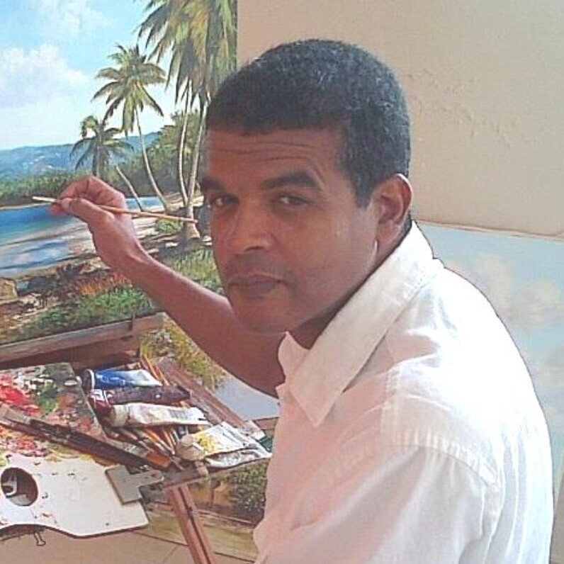 Eusebio Vidal - The artist at work