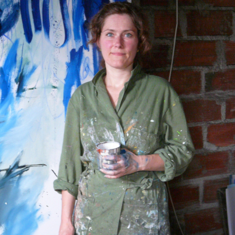 Eve Clair - El artista trabajando