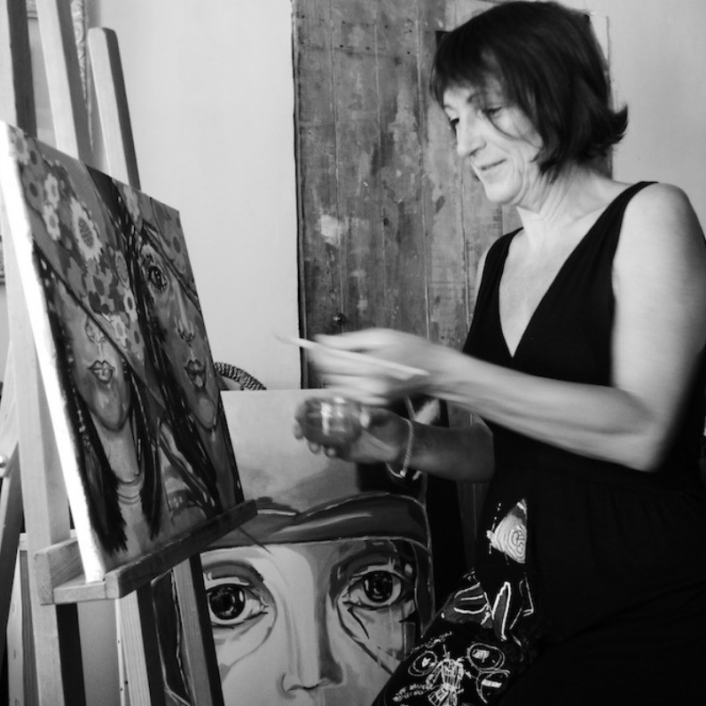 Fabienne Frery - L'artiste au travail