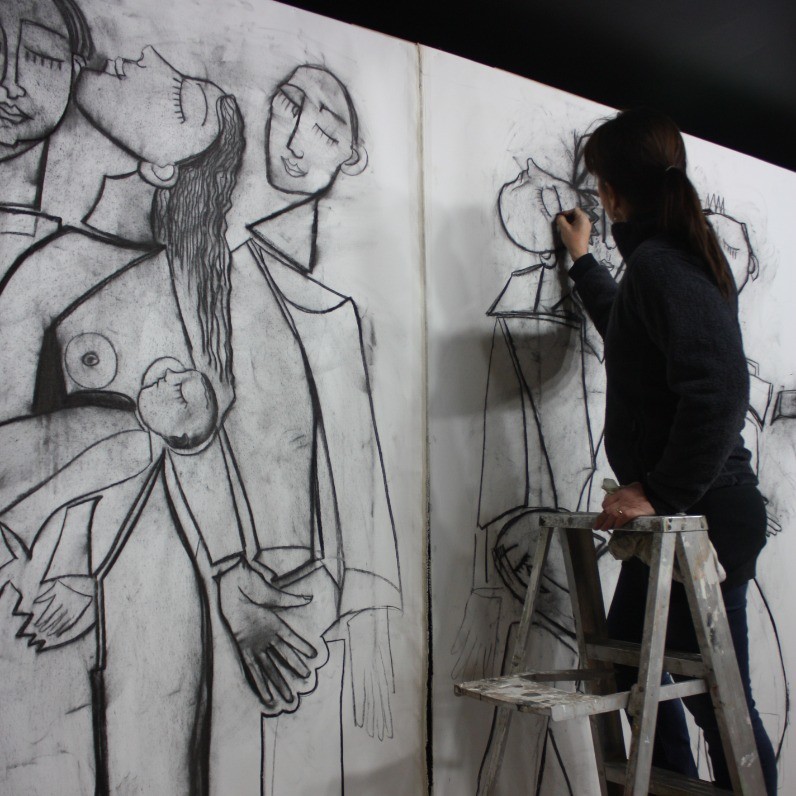 Fabienne Roques - L'artiste au travail