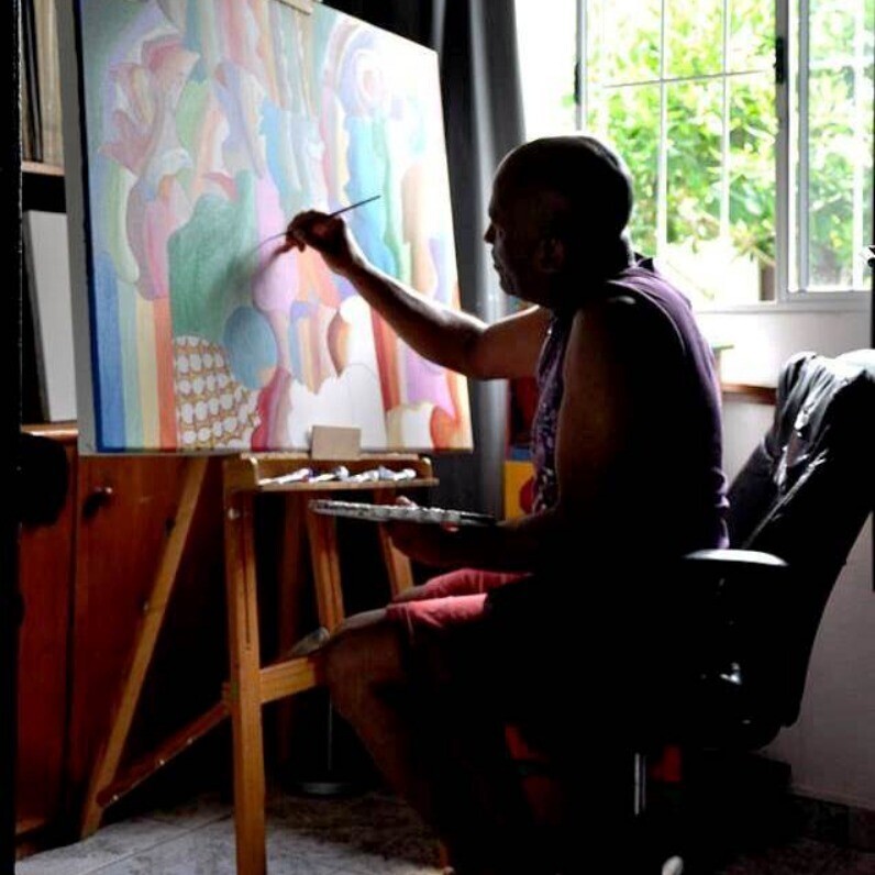 Fernando Rosa - O artista no trabalho