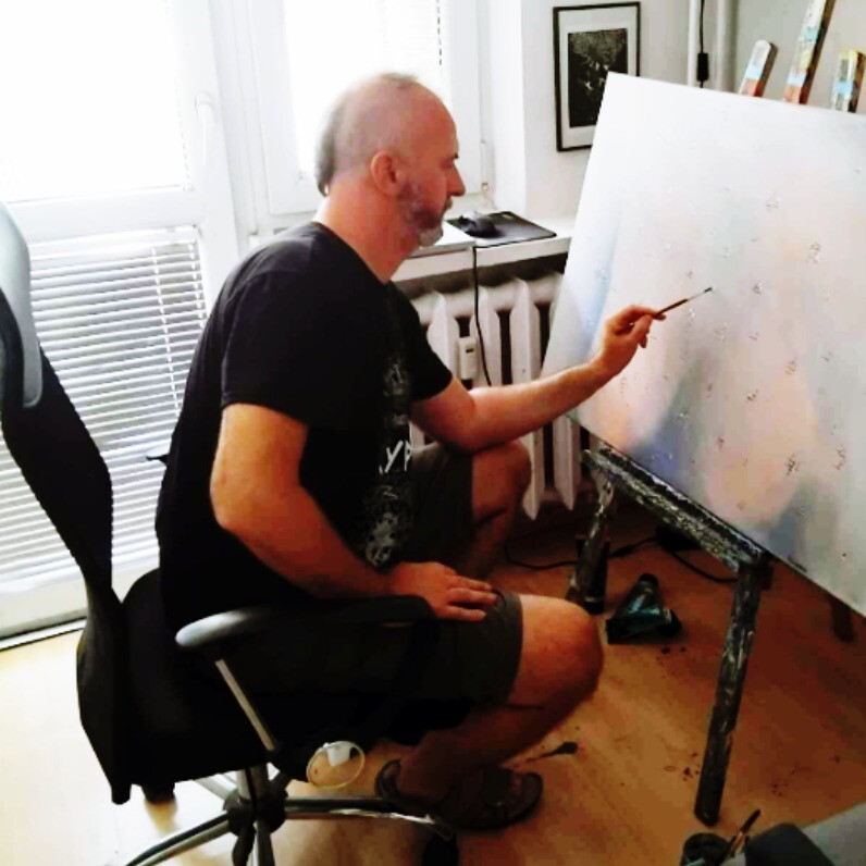 Filip Łoziński - Artysta przy pracy