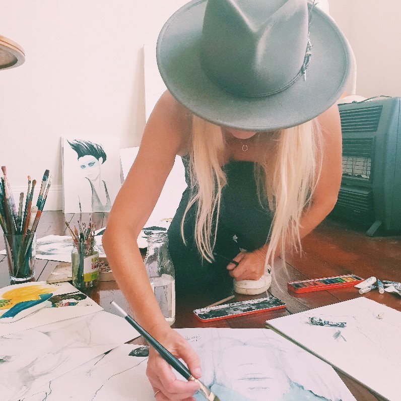 Fiona Maclean - The artist at work