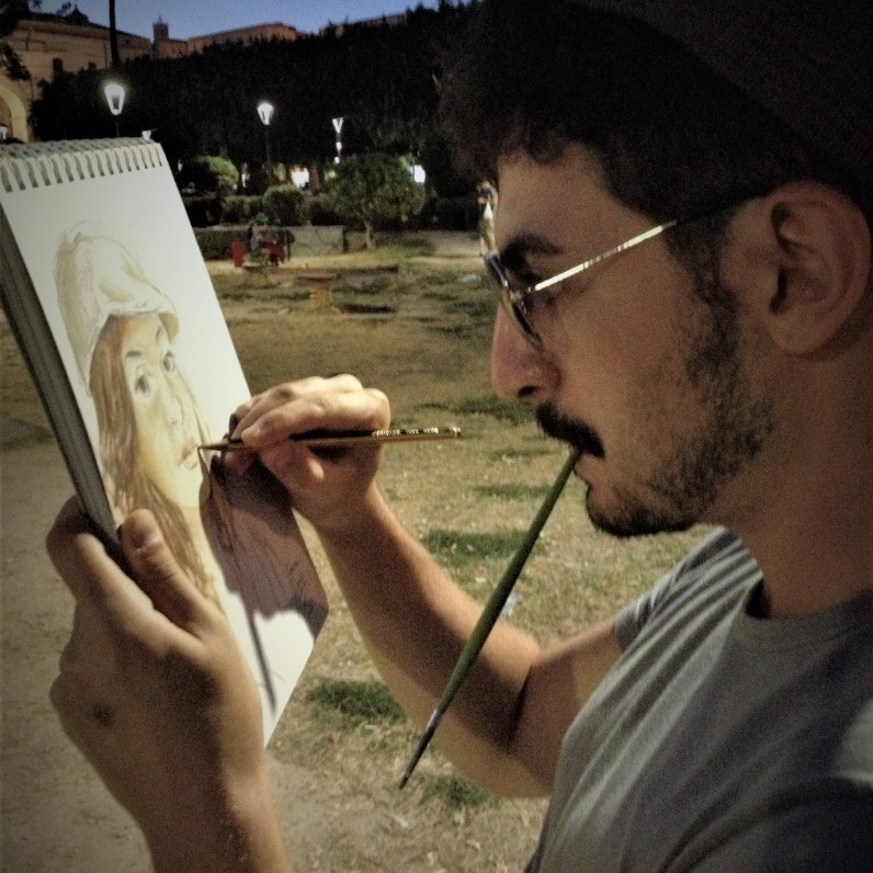 Francesco Filippelli - De kunstenaar aan het werk