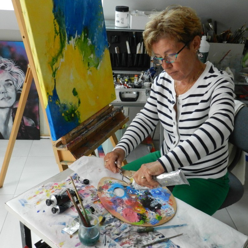 Francoise Souriau - L'artiste au travail