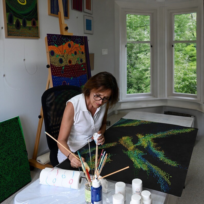 Françoise Suzanne - El artista trabajando