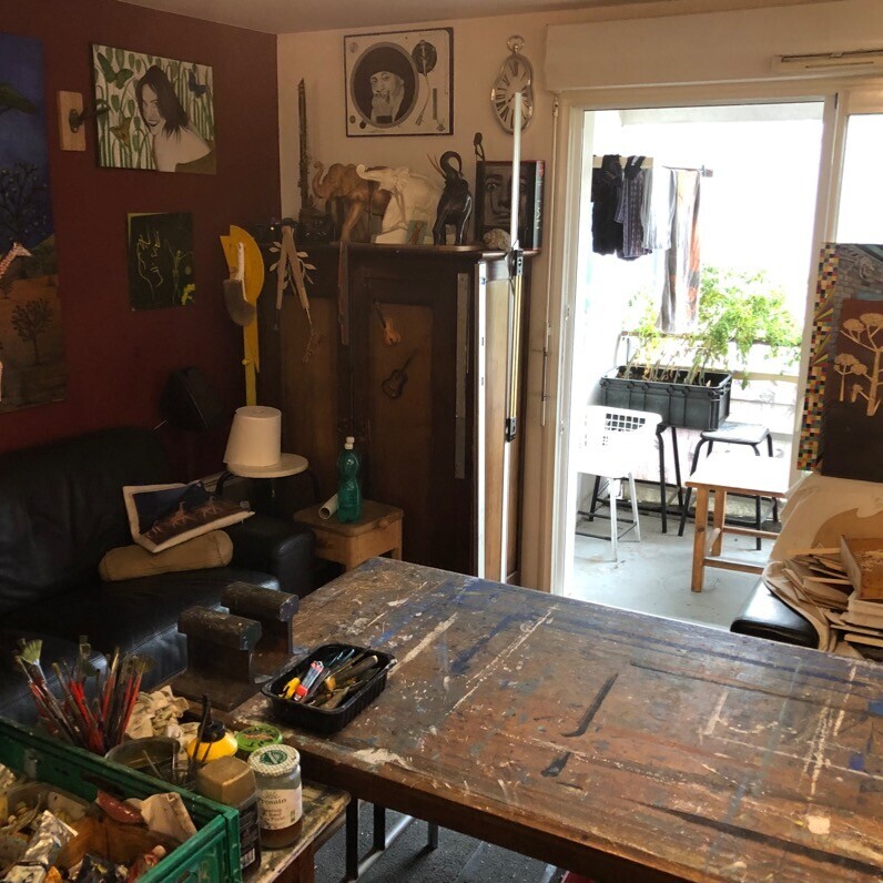 Frank Guillard - L'artiste au travail