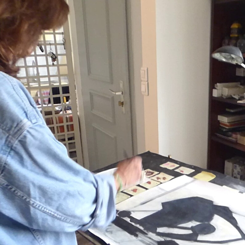 Frédérique Manley - El artista trabajando