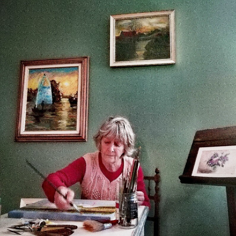Marie France Philibert Zamai - L'artiste au travail