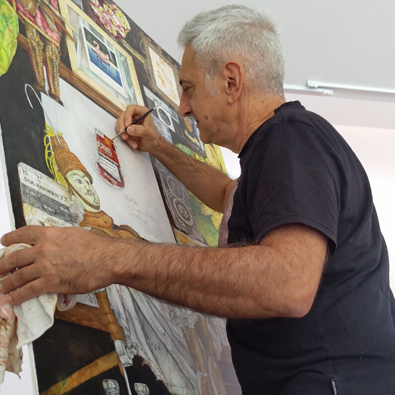 Gabriele Friscia - El artista trabajando