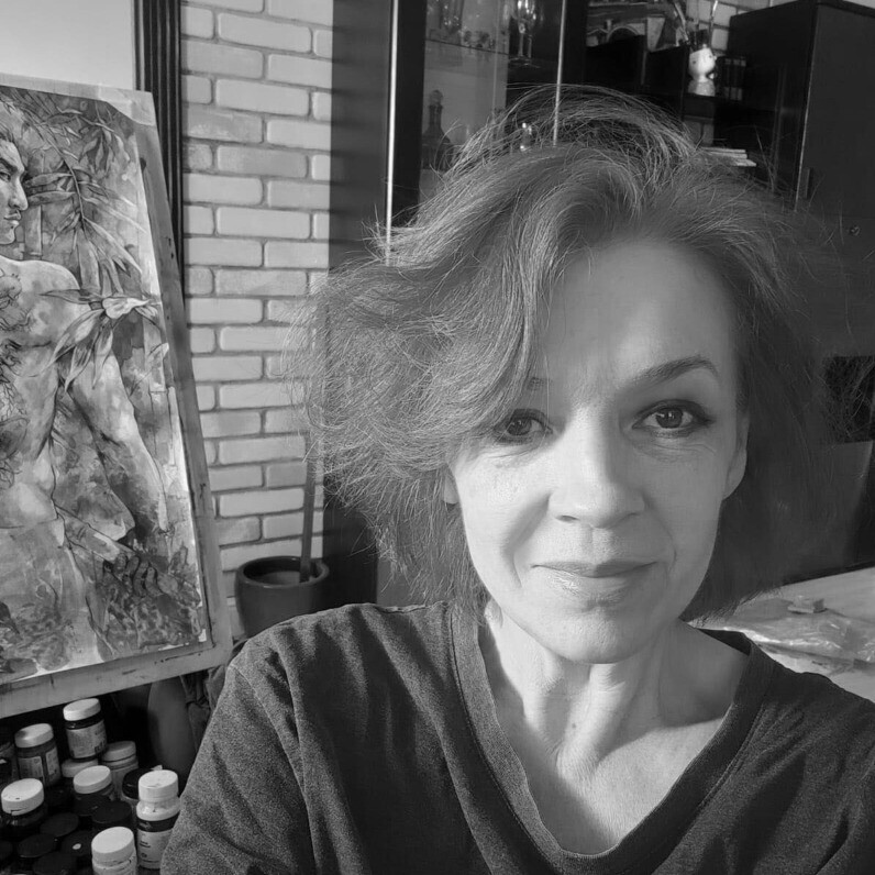 Galina Kondrashova - The artist at work