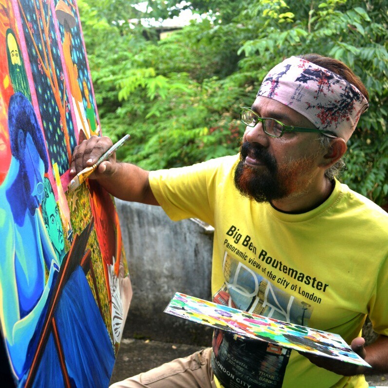 Gayatri Artist - The artist at work