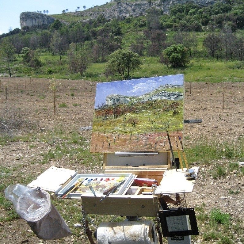 Geneviève Baud Caizergues - The artist at work