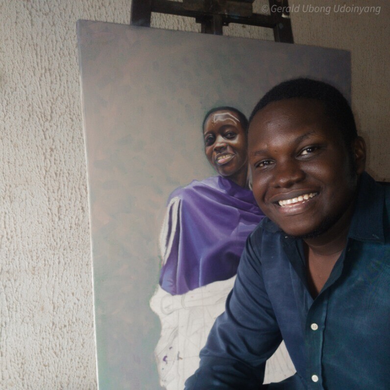 Gerald Udoinyang - The artist at work
