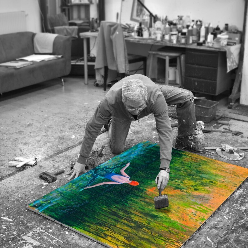 Gerhard Knell - The artist at work