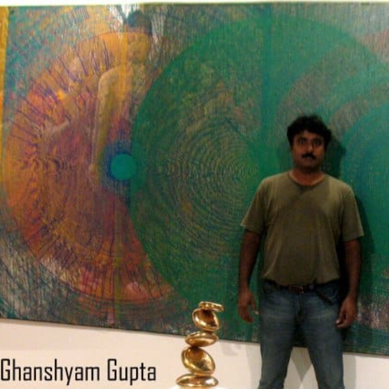 Ghanshyam Gupta - The artist at work
