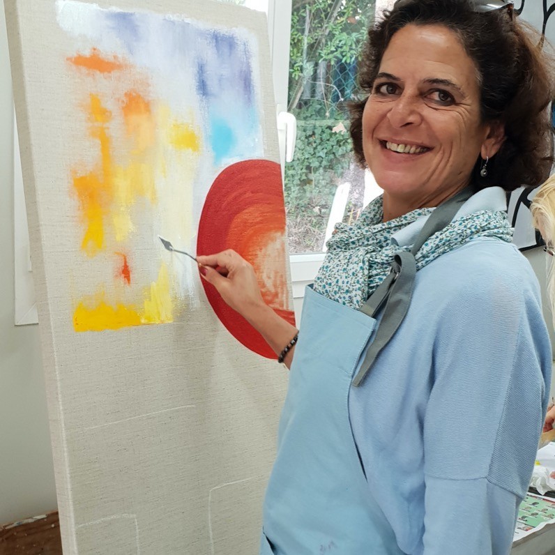 Ghita Benkirane - Der Künstler bei der Arbeit