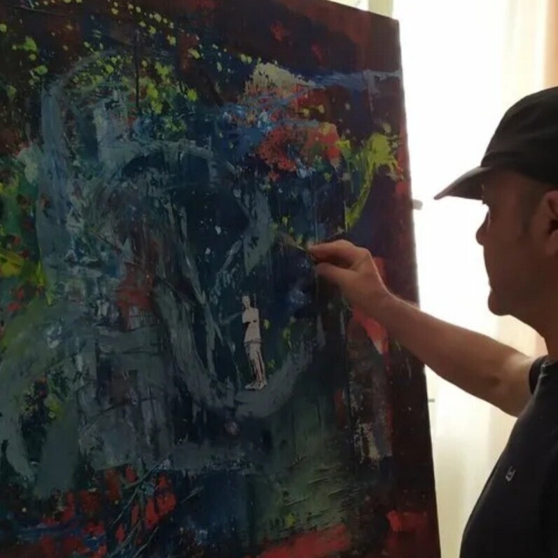 Giancarlo Siniscalchi - The artist at work