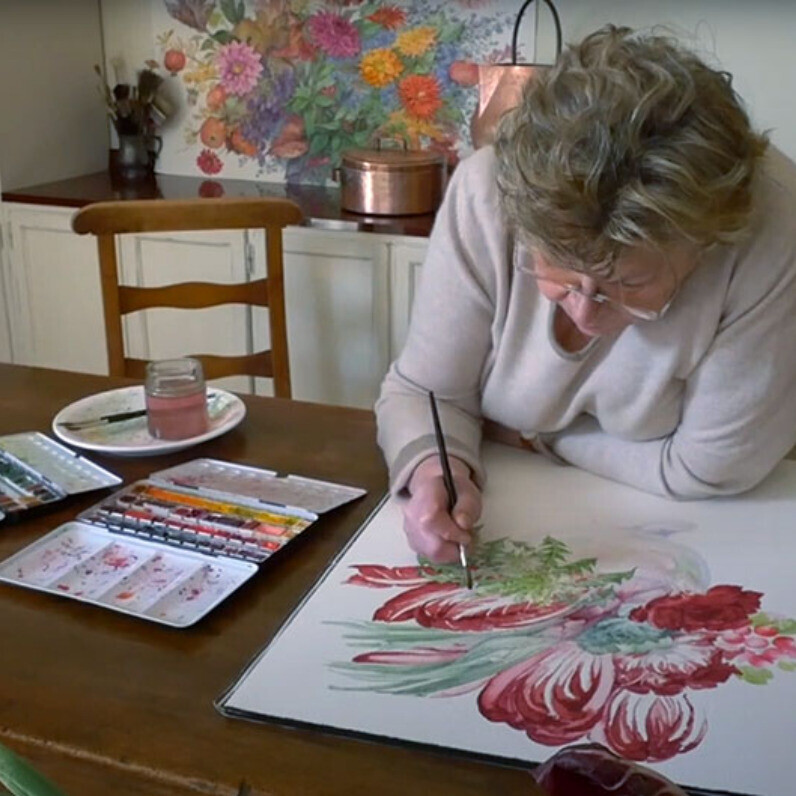 Gianna Tuninetti Lady Of Watercolors - L'artista al lavoro