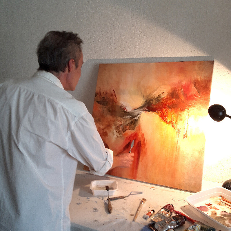 Gilles Mermejean - L'artiste au travail