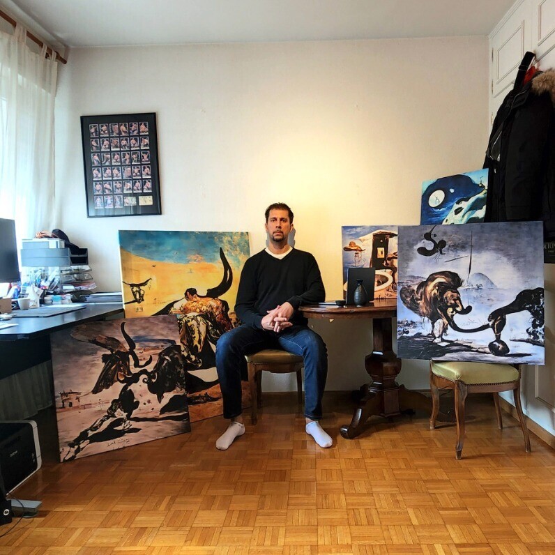 Gilles Rosanilla - El artista trabajando