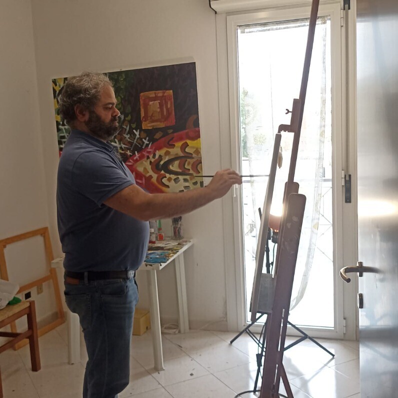 Giulio Fabbrini - L'artista al lavoro