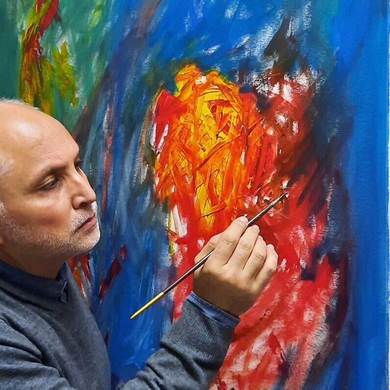Giuseppe Prinzi - L'artista al lavoro