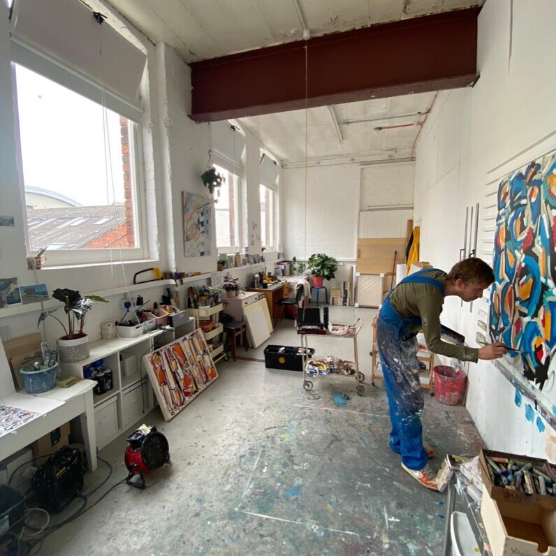 Greg Bryce - The artist at work