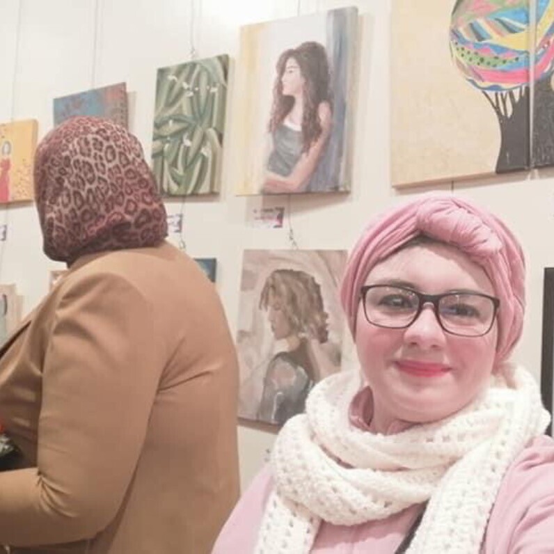 Hala El Naggar - The artist at work