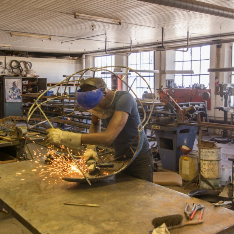 Hamed Ouattara - Der Künstler bei der Arbeit