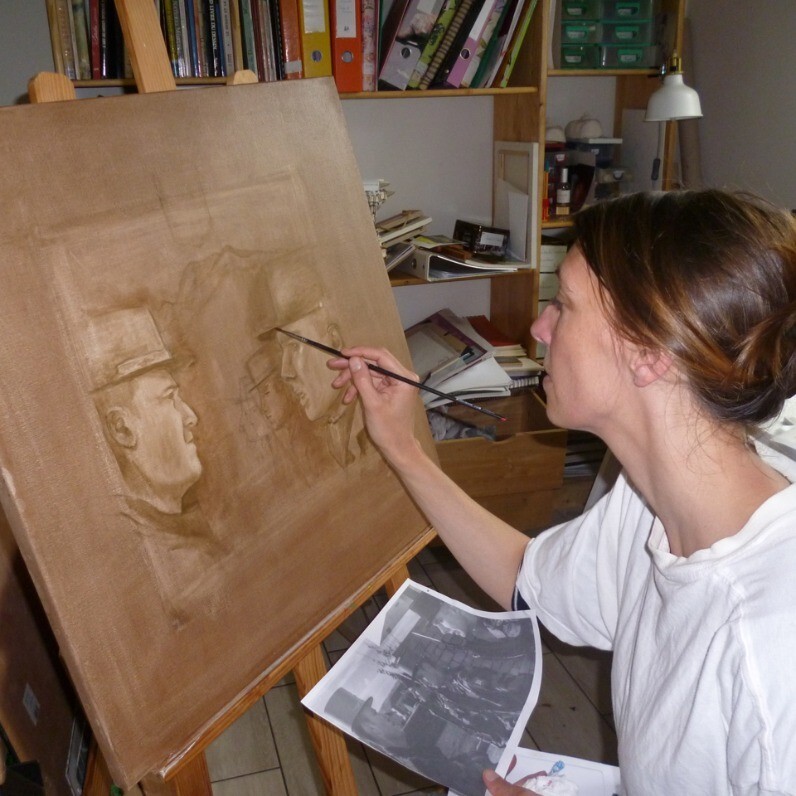 Hélène Avot - L'artiste au travail