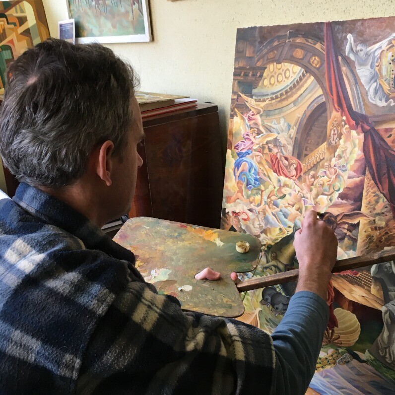 Horia Solomon - The artist at work