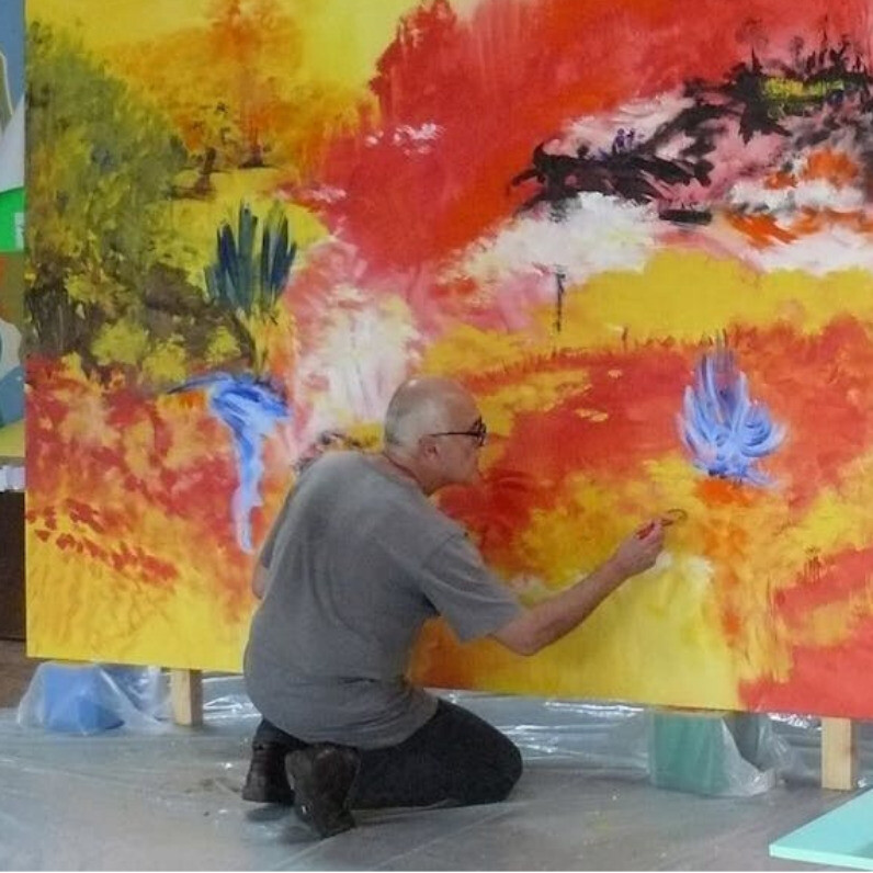 Hugues Roy - The artist at work