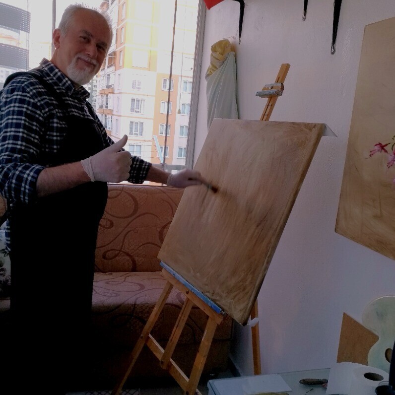Ibrahim Unal - Sanatçı iş başında