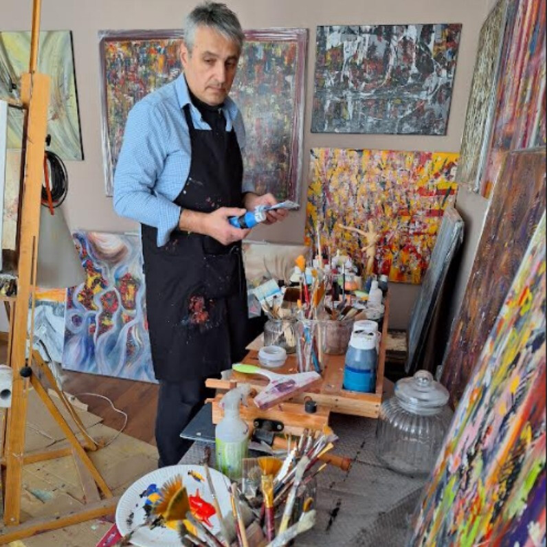 Igor Kotnik Art - The artist at work