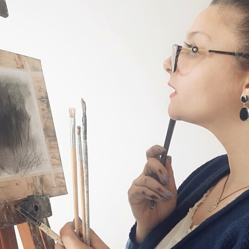 Ilaria La Preziosa - O artista no trabalho