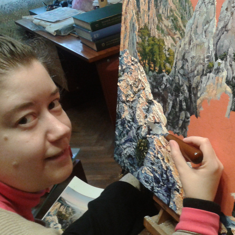 Irina Sumanenkova - The artist at work