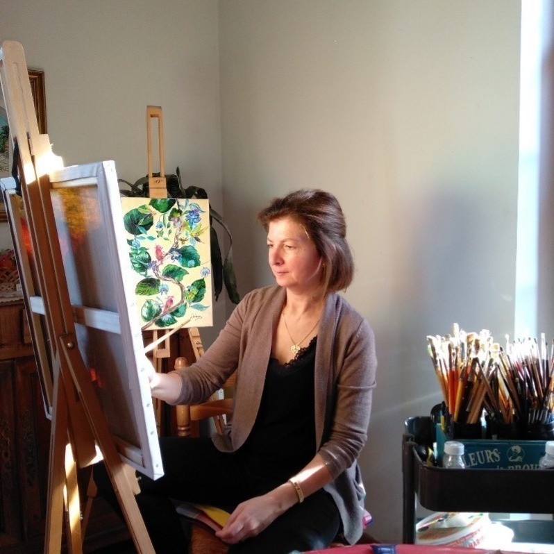 Isabelle Lucas - El artista trabajando