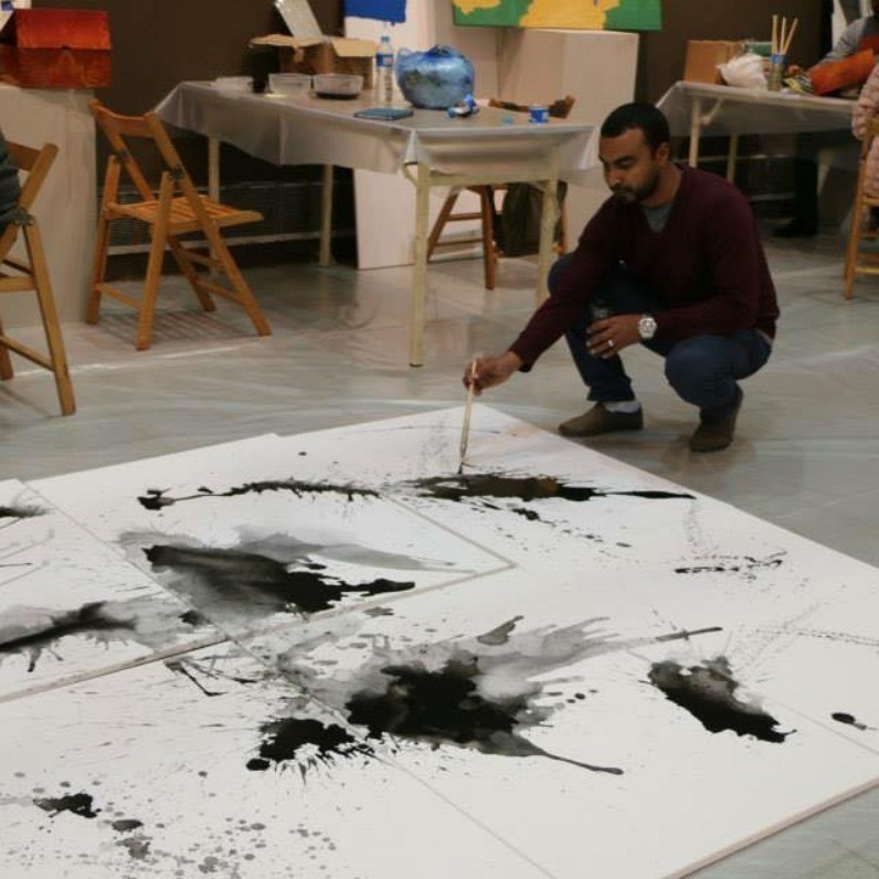 Eslam Elrihany - The artist at work