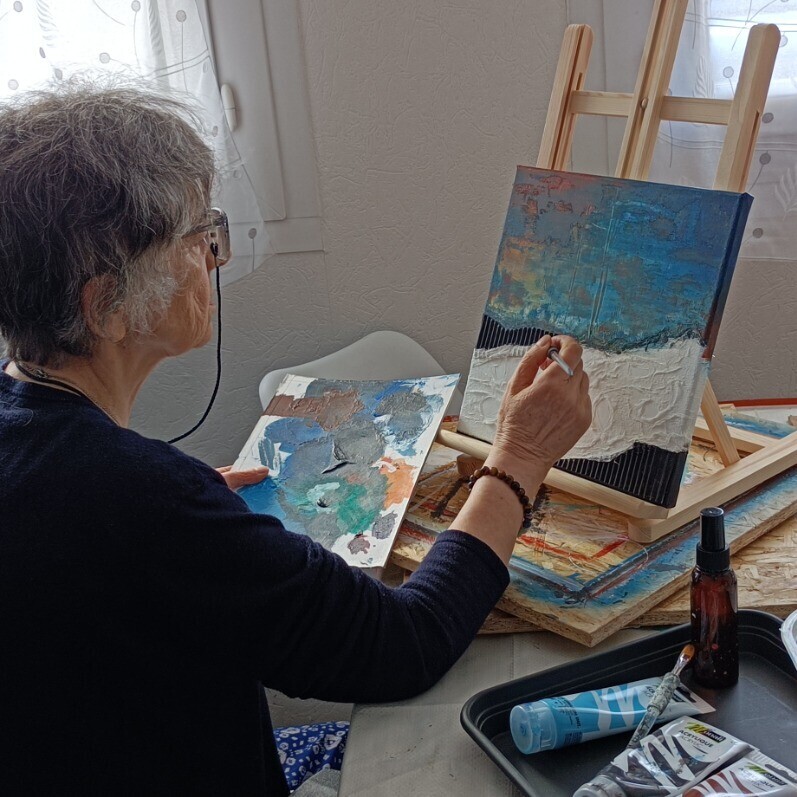 Jacqueline Chatelain - L'artiste au travail