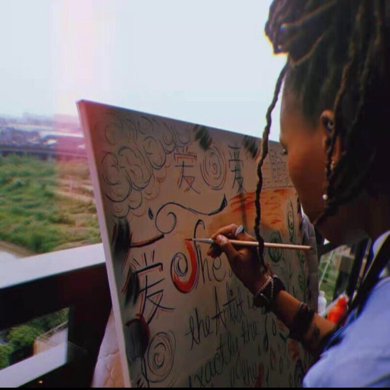 Jai Thando Stephens - The artist at work