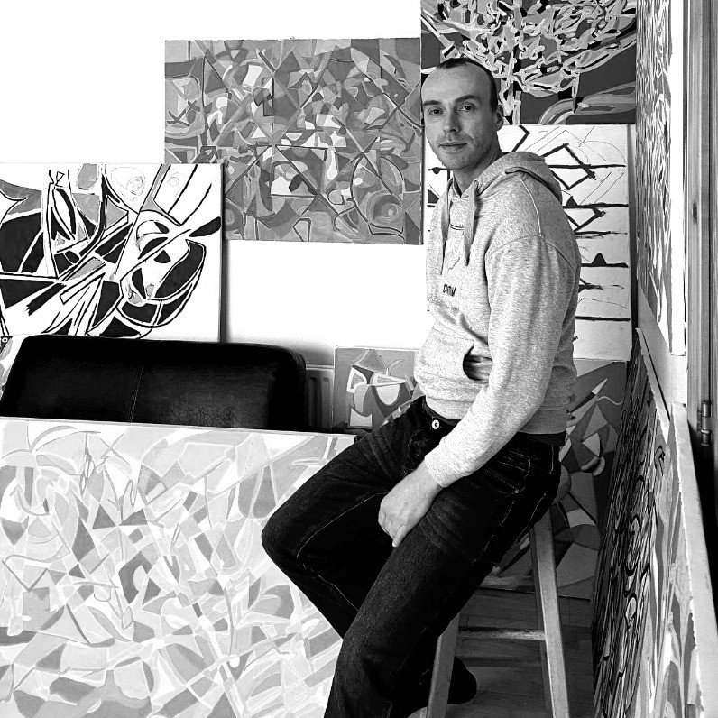 Jakub Jerabek - El artista trabajando