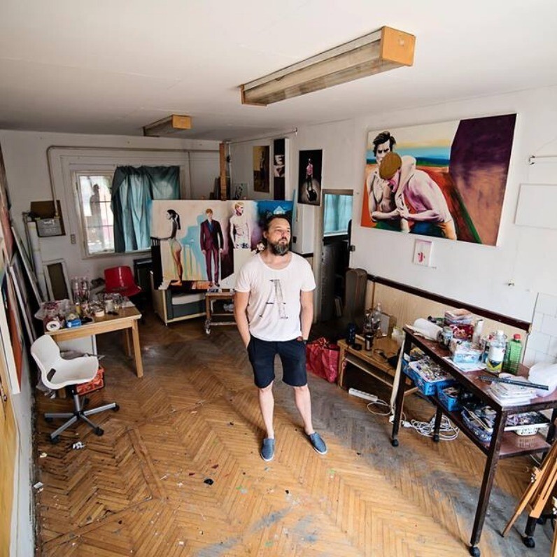 Janos Kujbus - De kunstenaar aan het werk
