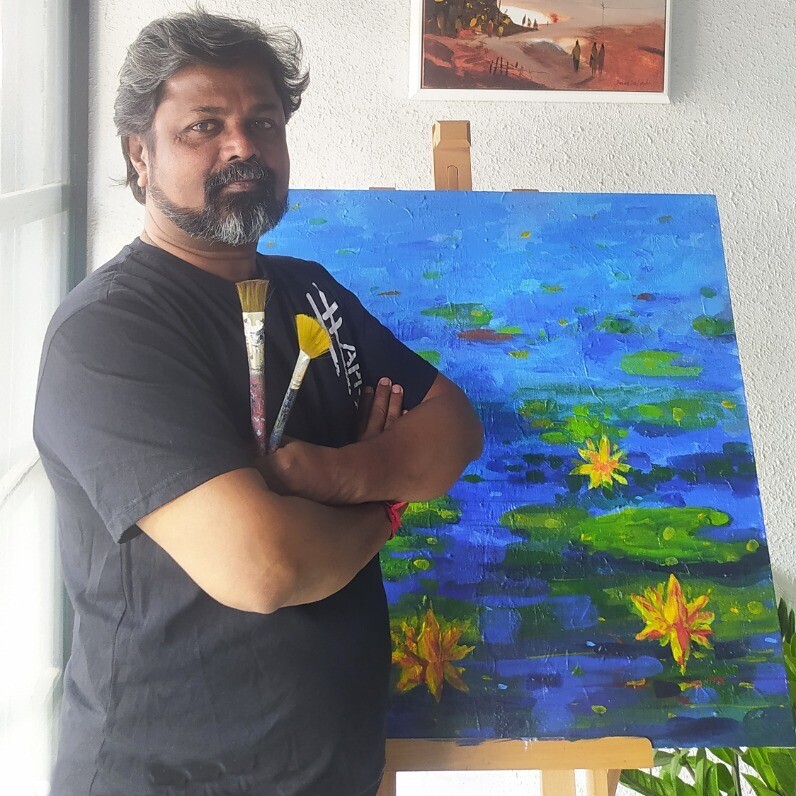 Jay Karun - The artist at work
