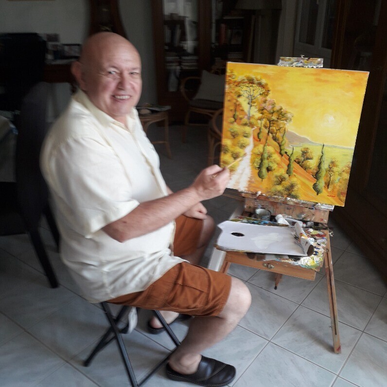 Jean Claude Darroussat - L'artiste au travail