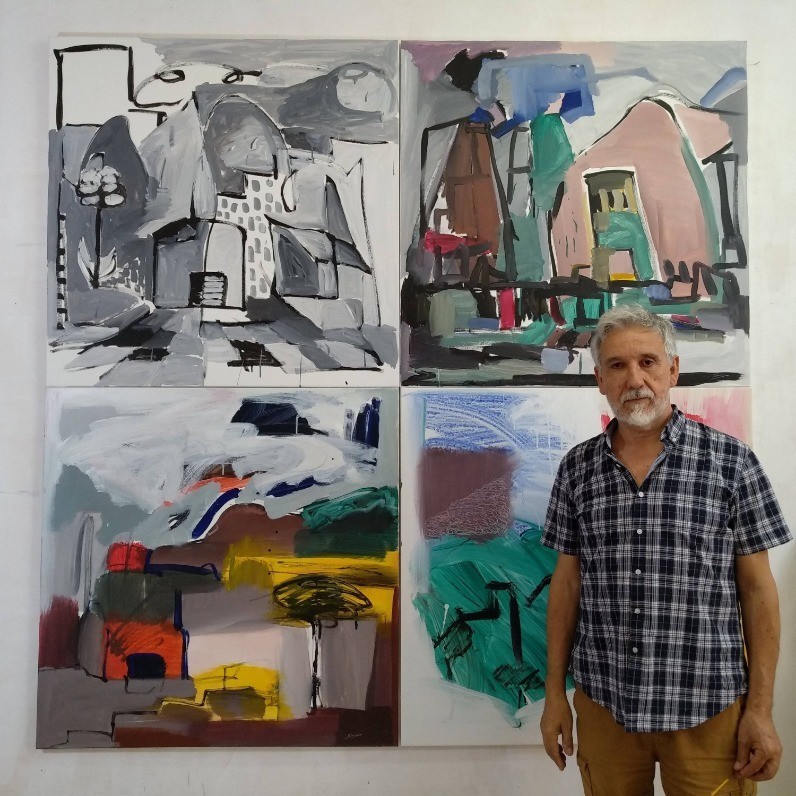 Jesús Cuenca - El artista trabajando