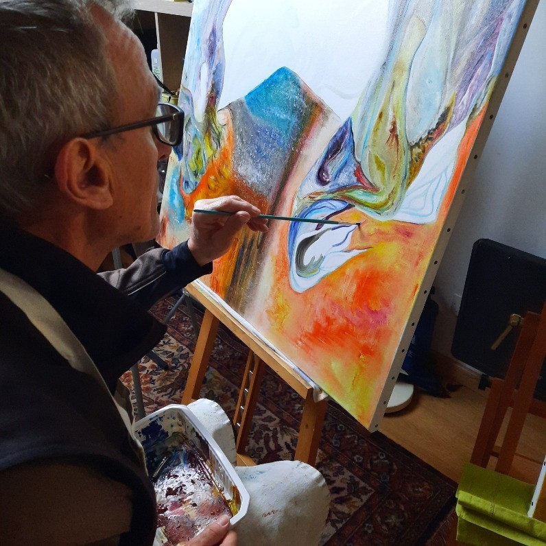 Jean-Luc Sert - L'artiste au travail