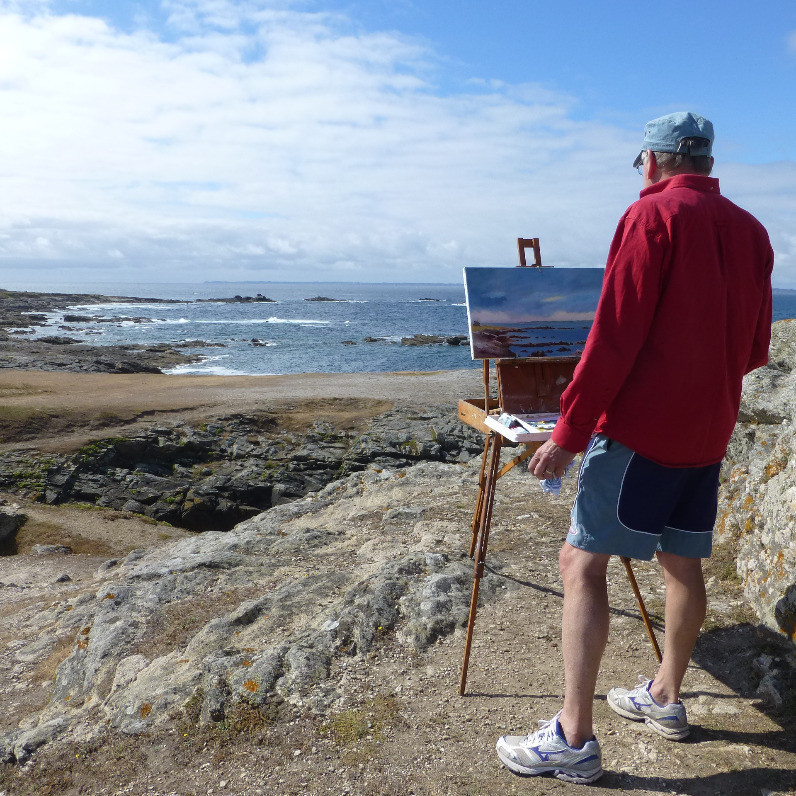 Jean-Claude Plet - L'artiste au travail