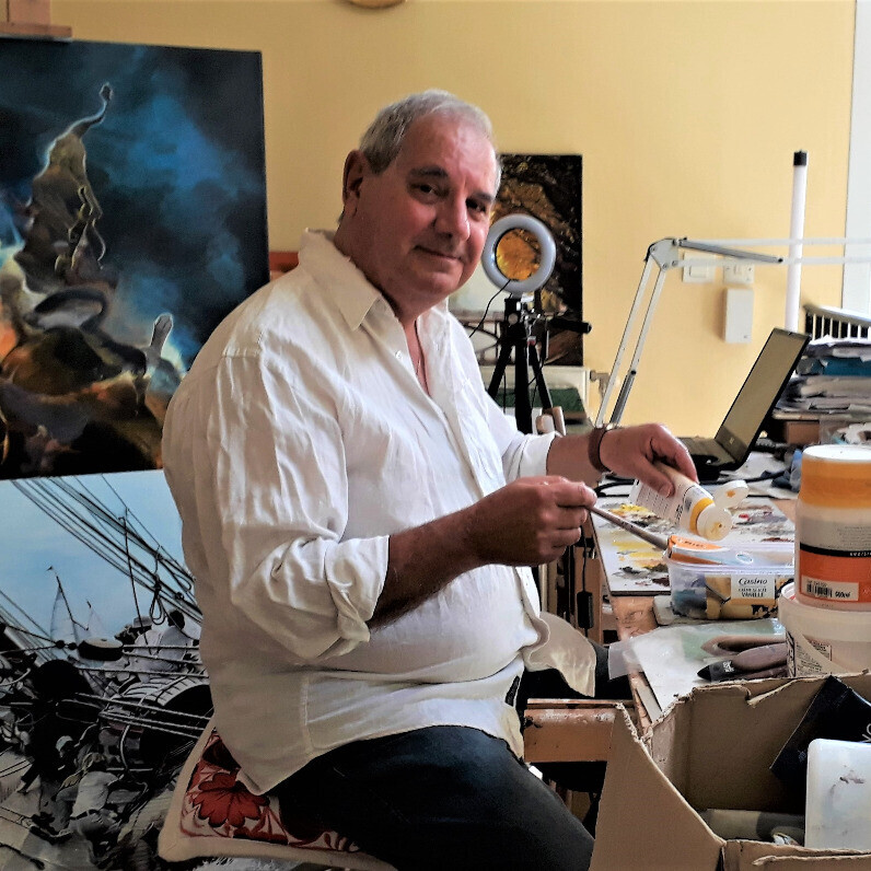Jean Marie Vincent - The artist at work